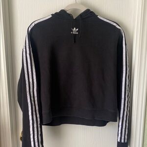 Adidas Black Cropped Hoodie